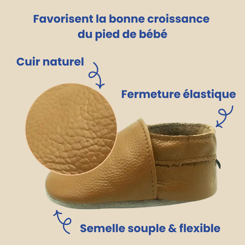 Chaussons bébé cuir souple STEP&GO Cocoon